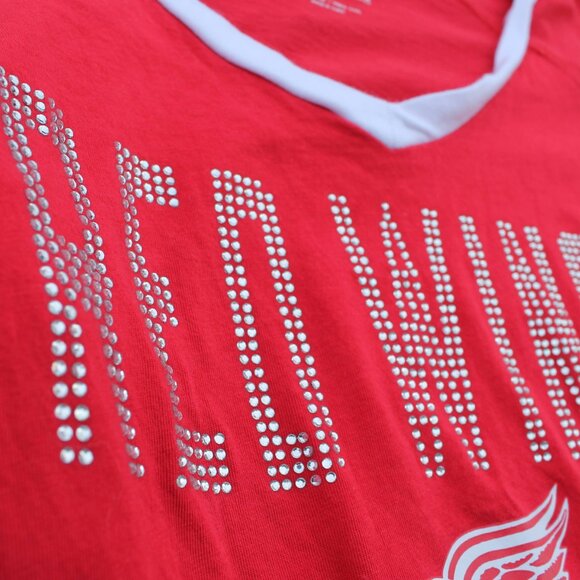 🏒❤️Women's Touch by Alyssa Milano Detroit Red Wings NHL 3/4 sleeve - Picture 2 of 6